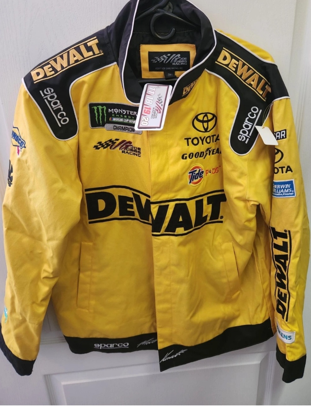 Nascar DeWALT Yellow and Black Racing Bomber Jacket